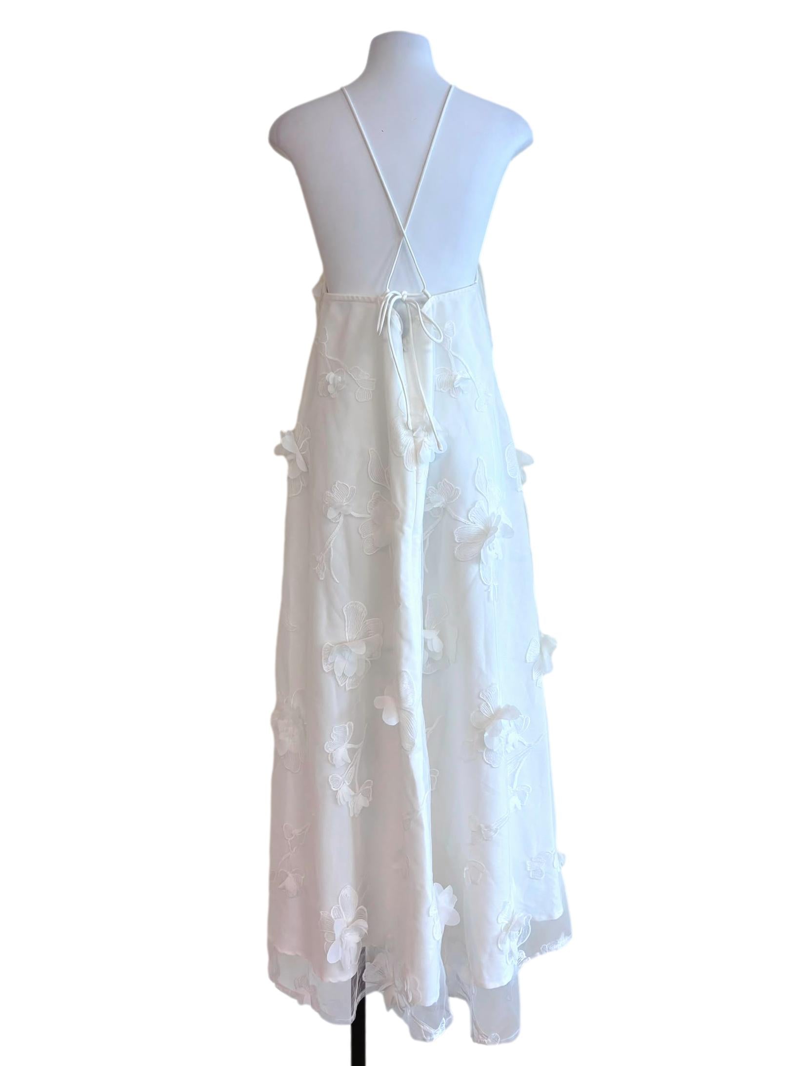 Daisy White Floral Organza Dress