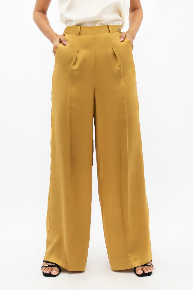 Branson Wide Leg Pants - Mimosa Yellow CSN