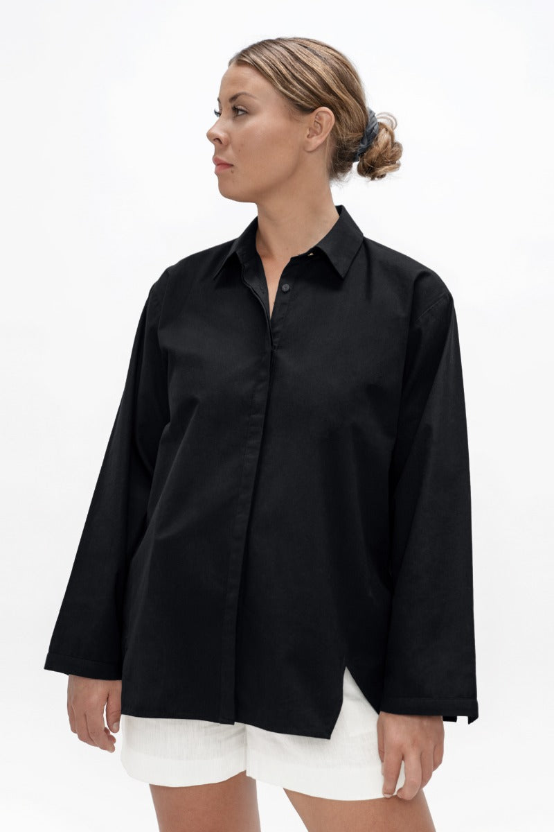 Budapest Organic Cotton Oversized Shirt In Eclipse CSN