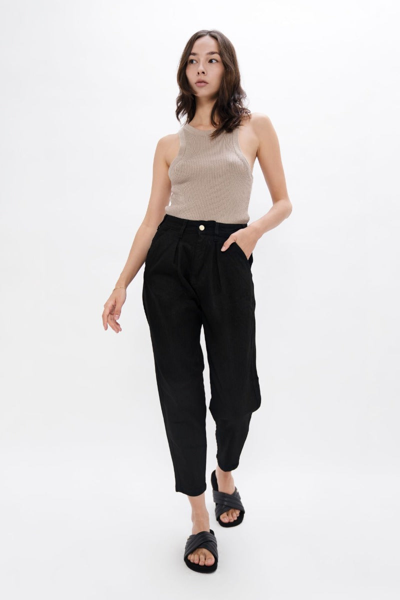 California - High Rise Sustainable Barrel Jeans - Celeste CSN