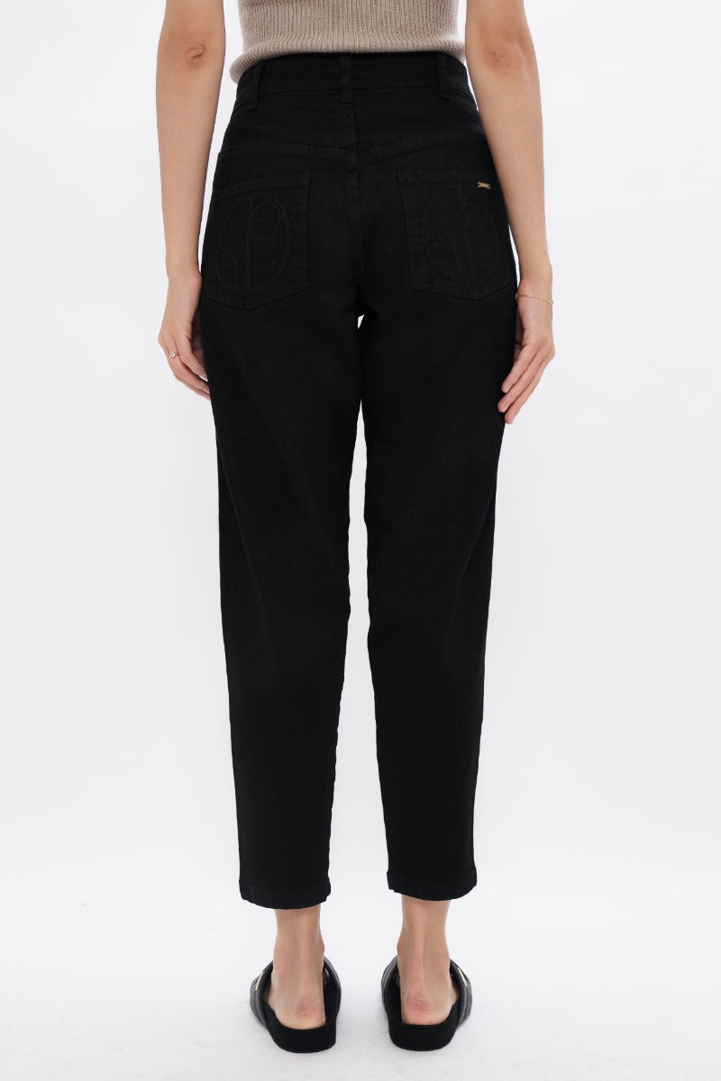 California - High Rise Sustainable Barrel Jeans - Celeste CSN