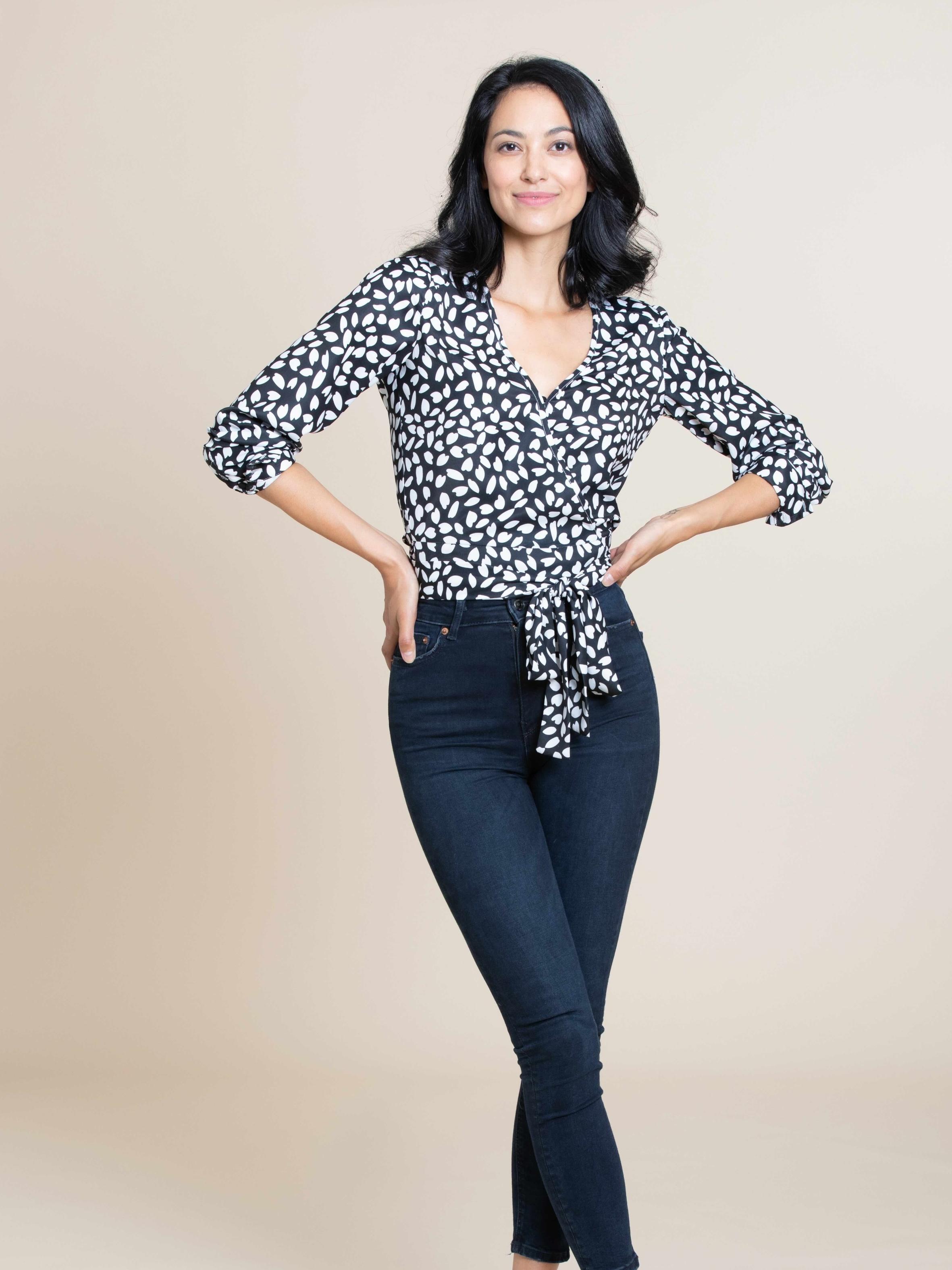 Alexa Wrap In Black And White Print CSN
