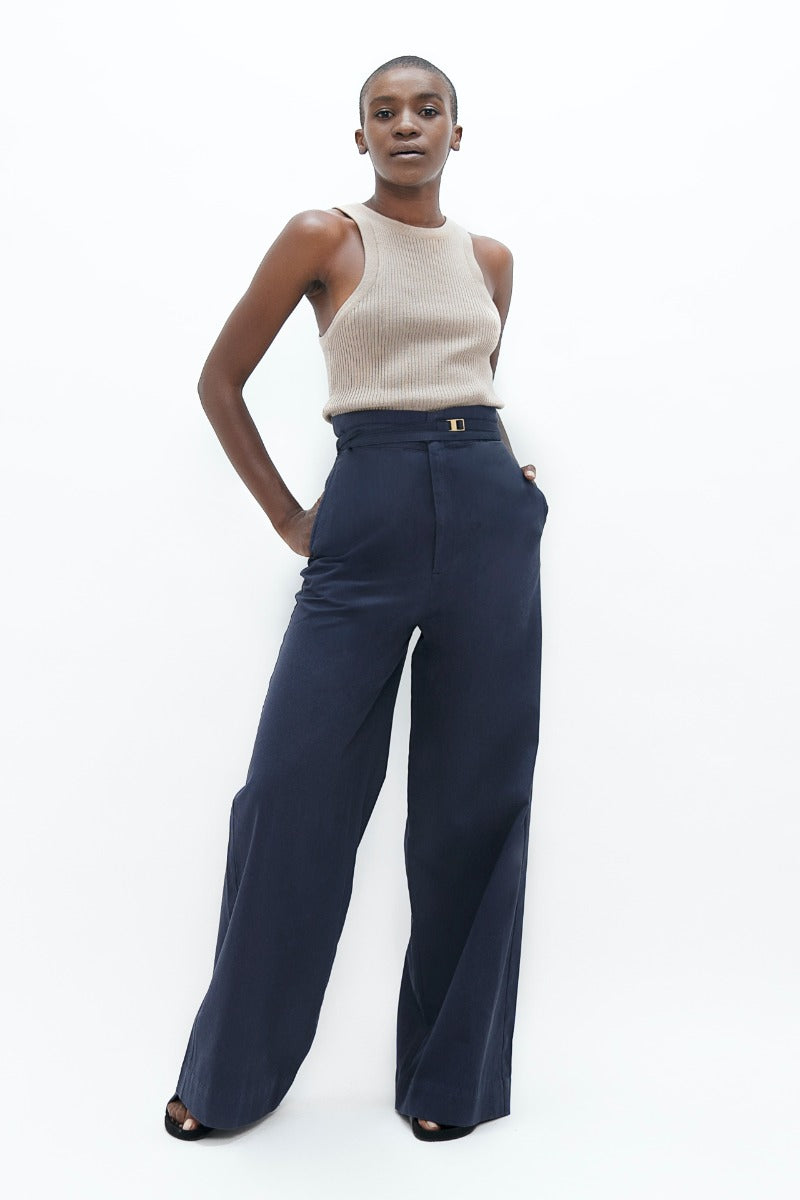 Florence Organic Cotton Pants In Summer Night CSN
