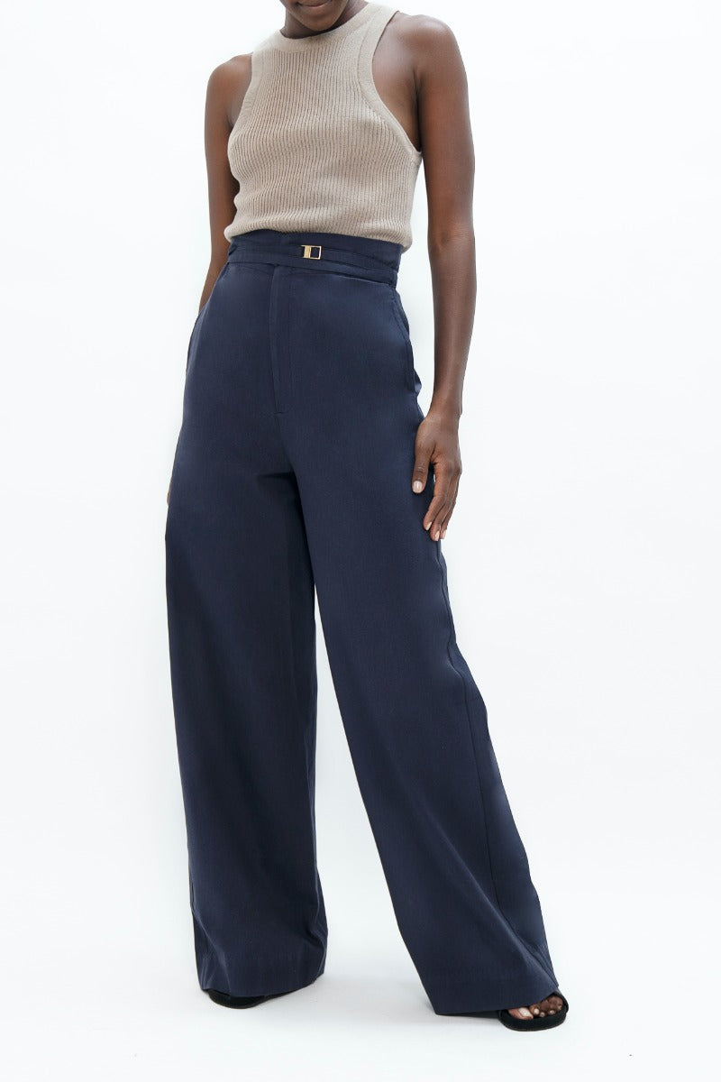 Florence Organic Cotton Pants In Summer Night CSN