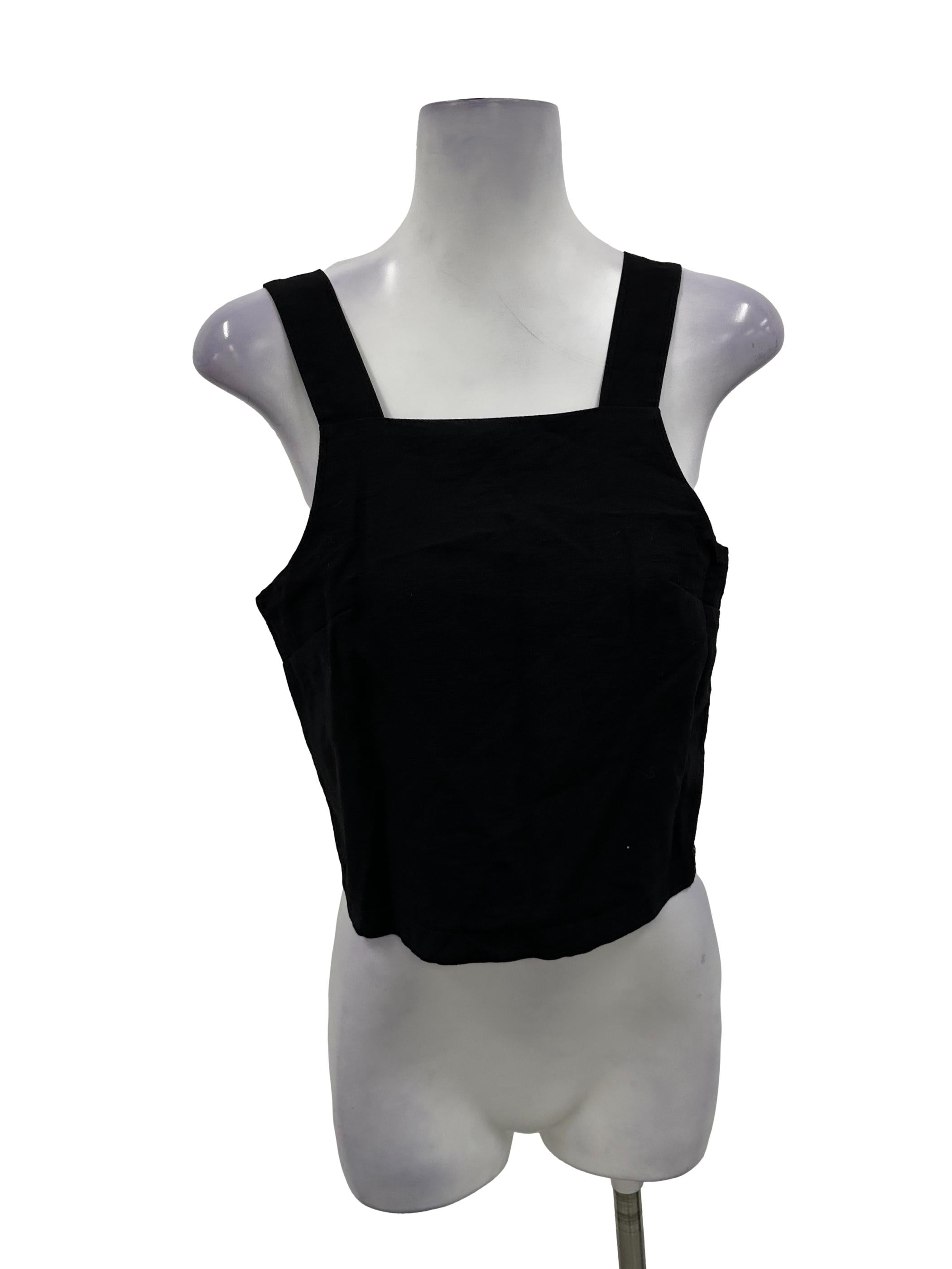 Pitch Black Thick Strap Cami Top
