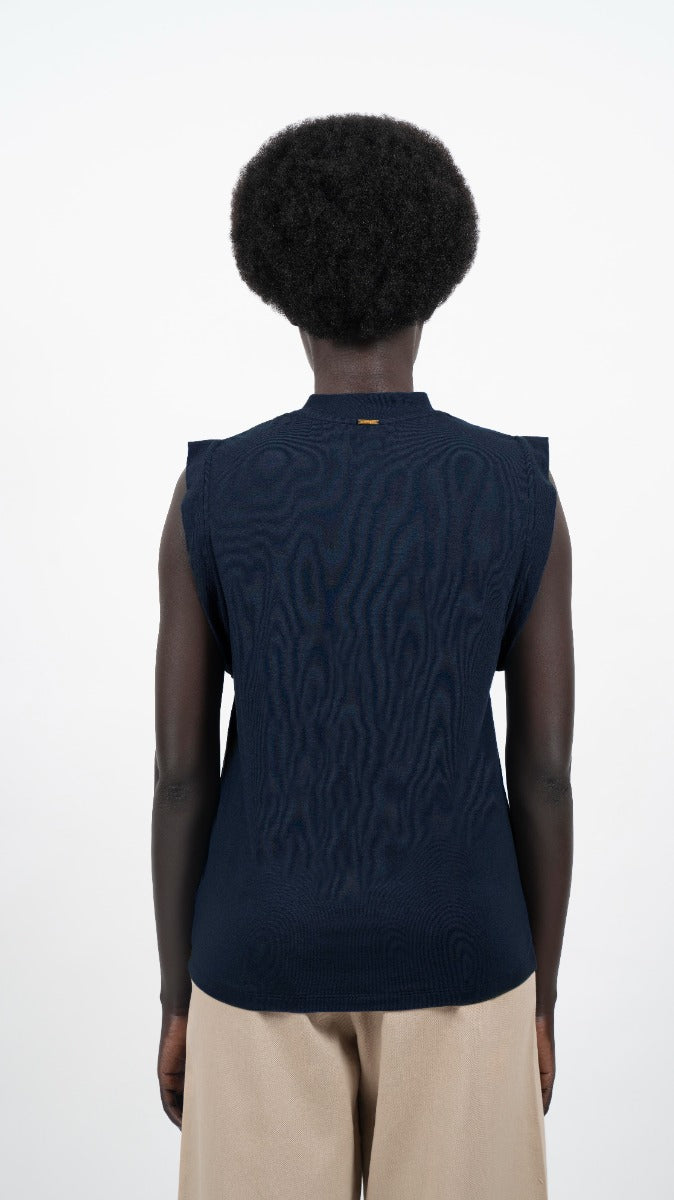 Marbella - Modal Sleeveless Top Kalonji Blue CSN