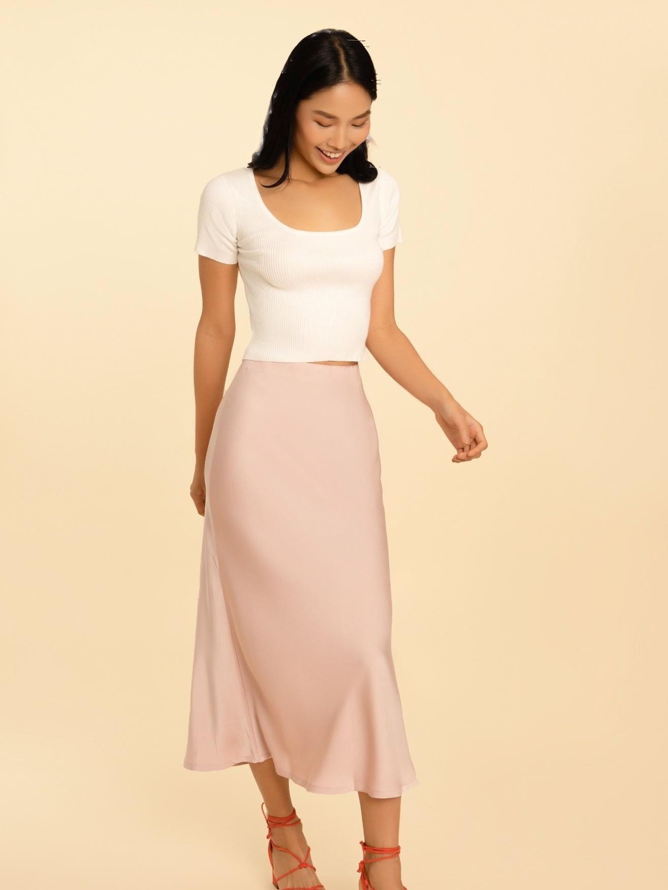 Olivia Slip Skirt In Dusty Pink CSN
