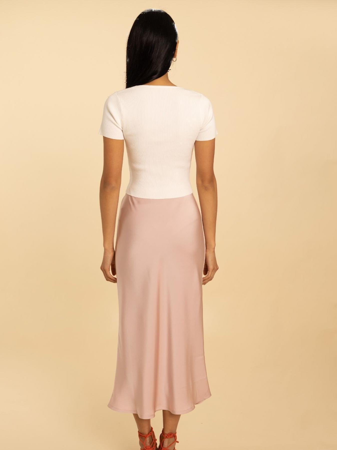Olivia Slip Skirt In Dusty Pink CSN