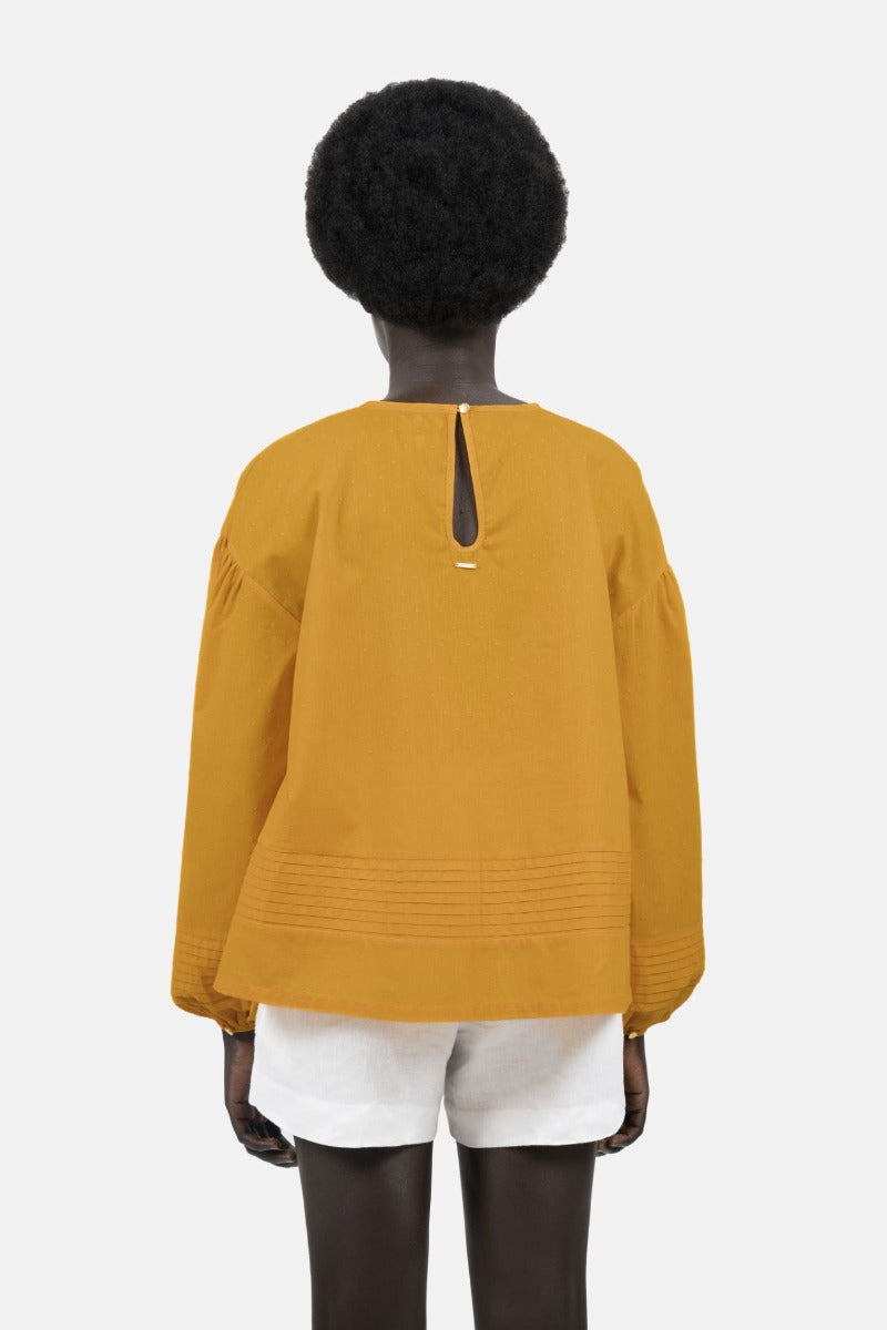 Strasbourg Blouse - Cotton Summer Blouse Fenugreek Yellow CSN