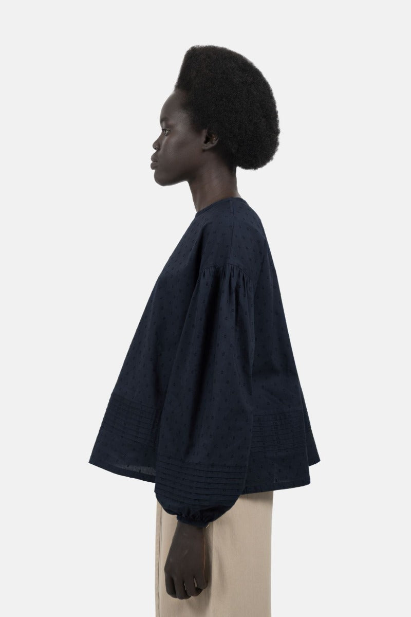 Strasbourg Blouse - Cotton Summer Blouse Kalonji Blue CSN