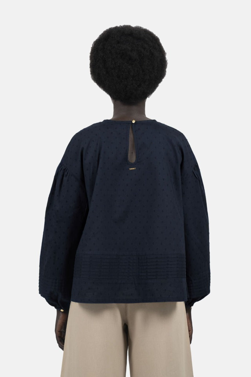 Strasbourg Blouse - Cotton Summer Blouse Kalonji Blue CSN