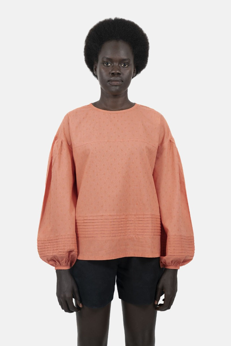 Strasbourg Blouse - Cotton Summer Blouse Peonidin Peach CSN