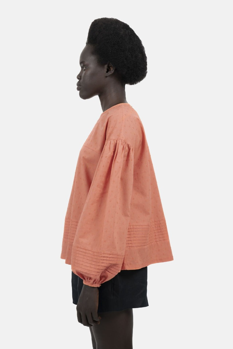Strasbourg Blouse - Cotton Summer Blouse Peonidin Peach CSN