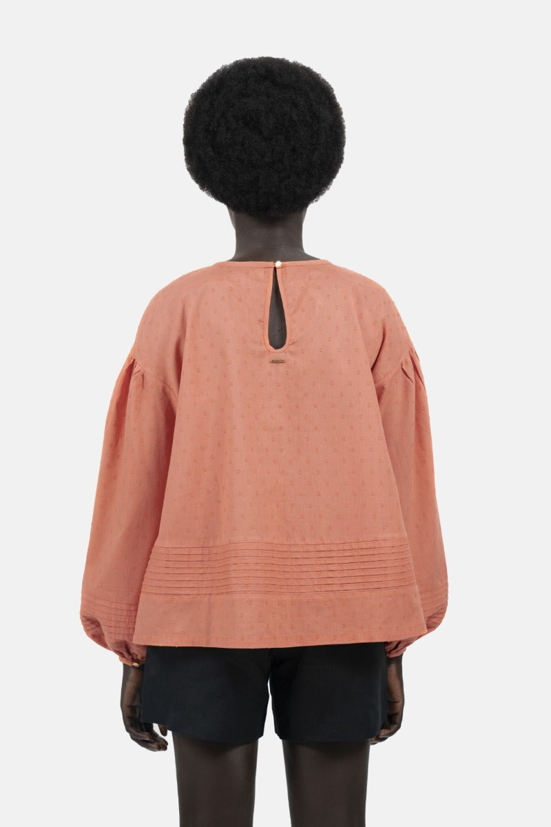 Strasbourg Blouse - Cotton Summer Blouse Peonidin Peach CSN