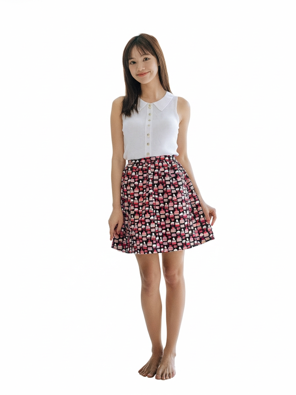 Multi-Colour Semi Circle Skirt