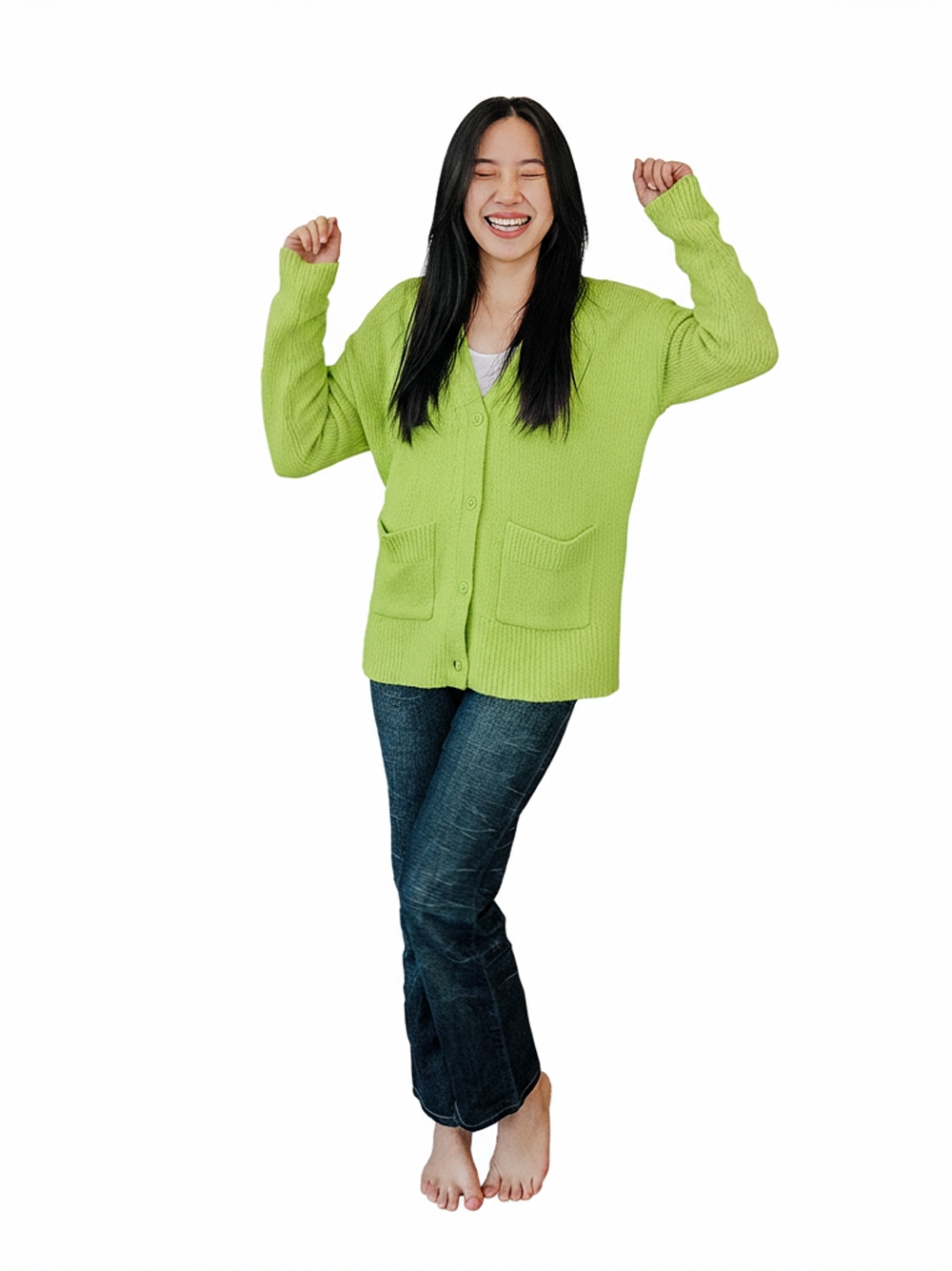 Lime Green Cardigan