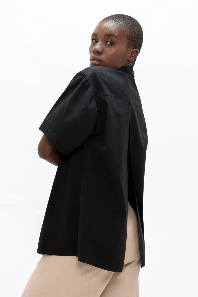 Vienna Organic Cotton Short Sleeves Shirt In Eclipse CSN