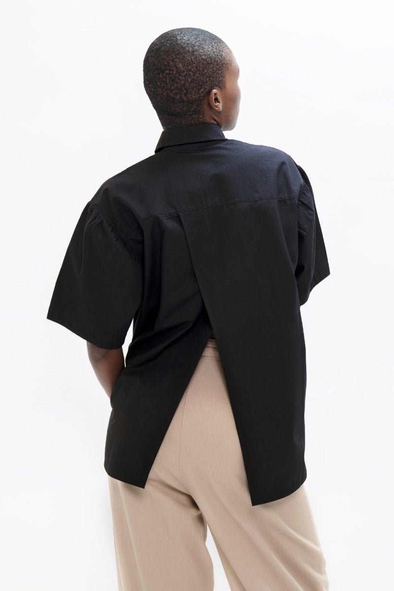 Vienna Organic Cotton Short Sleeves Shirt In Eclipse CSN