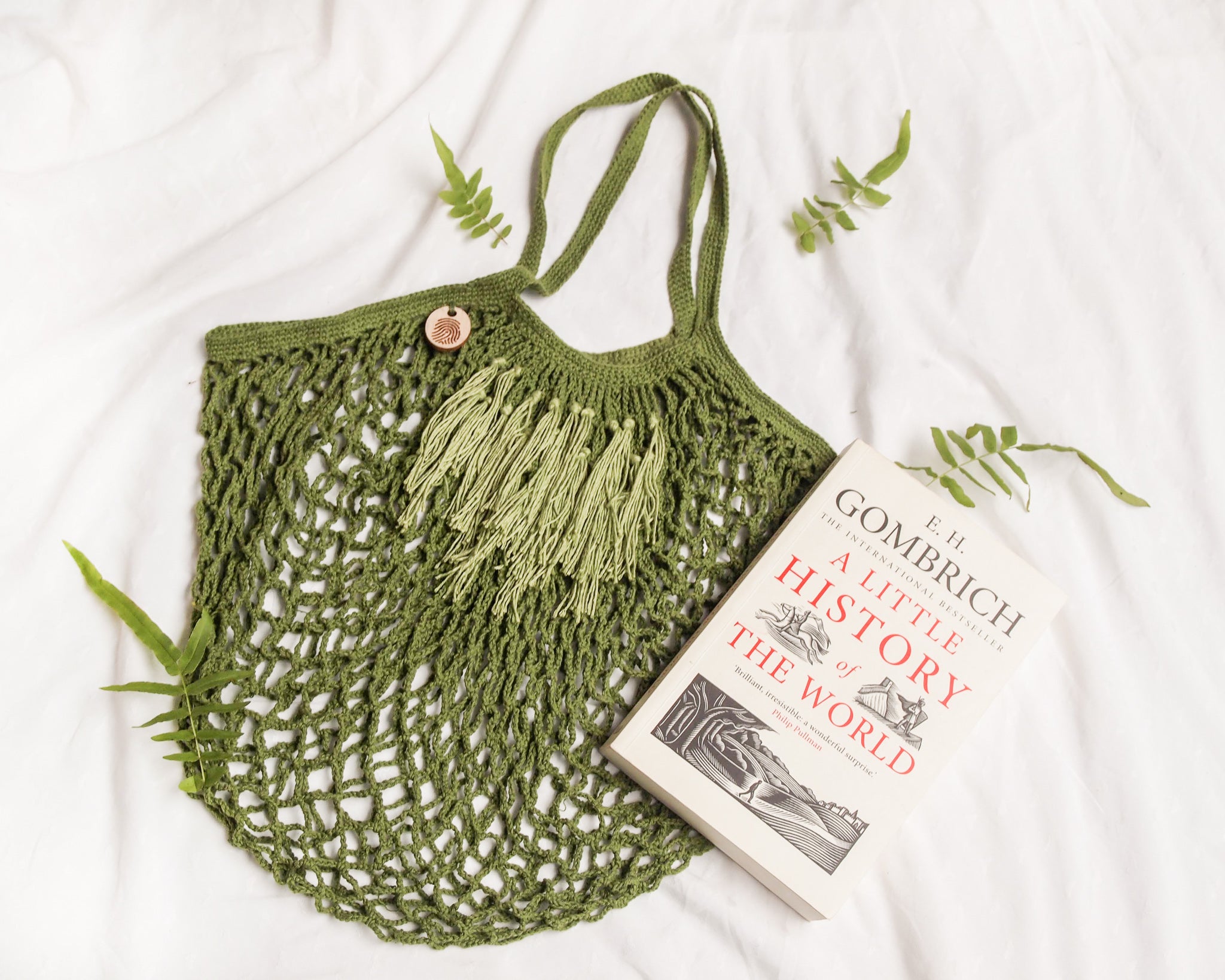 Upcycled Cotton Hand-Crocheted Bag - LM