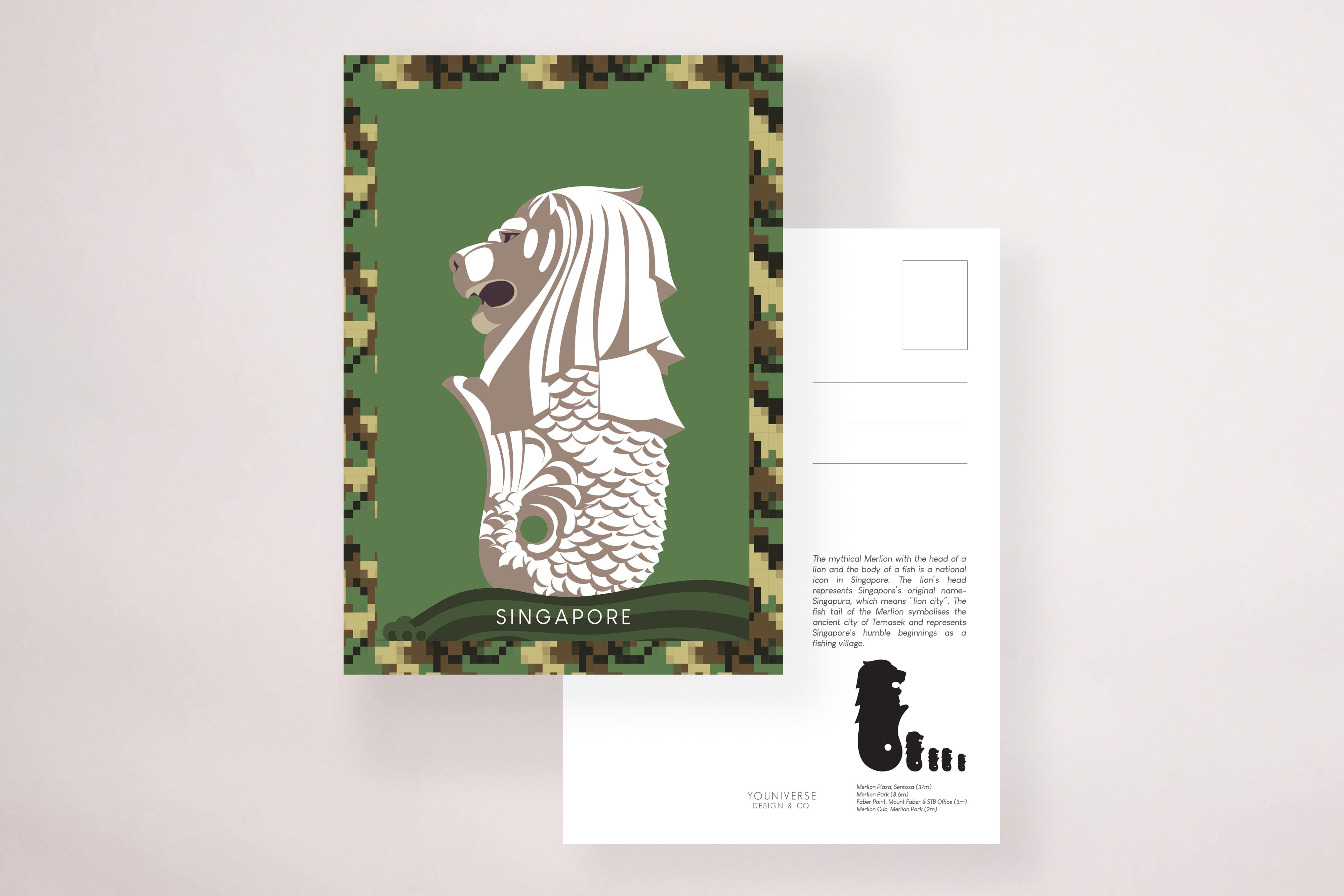 Army Merlion (Postcard) - LM