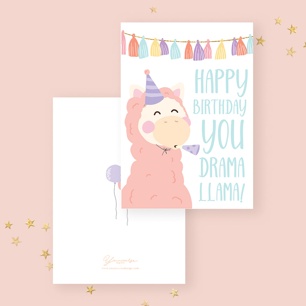 Birthday - Party Llama (Greeting Card) - LM
