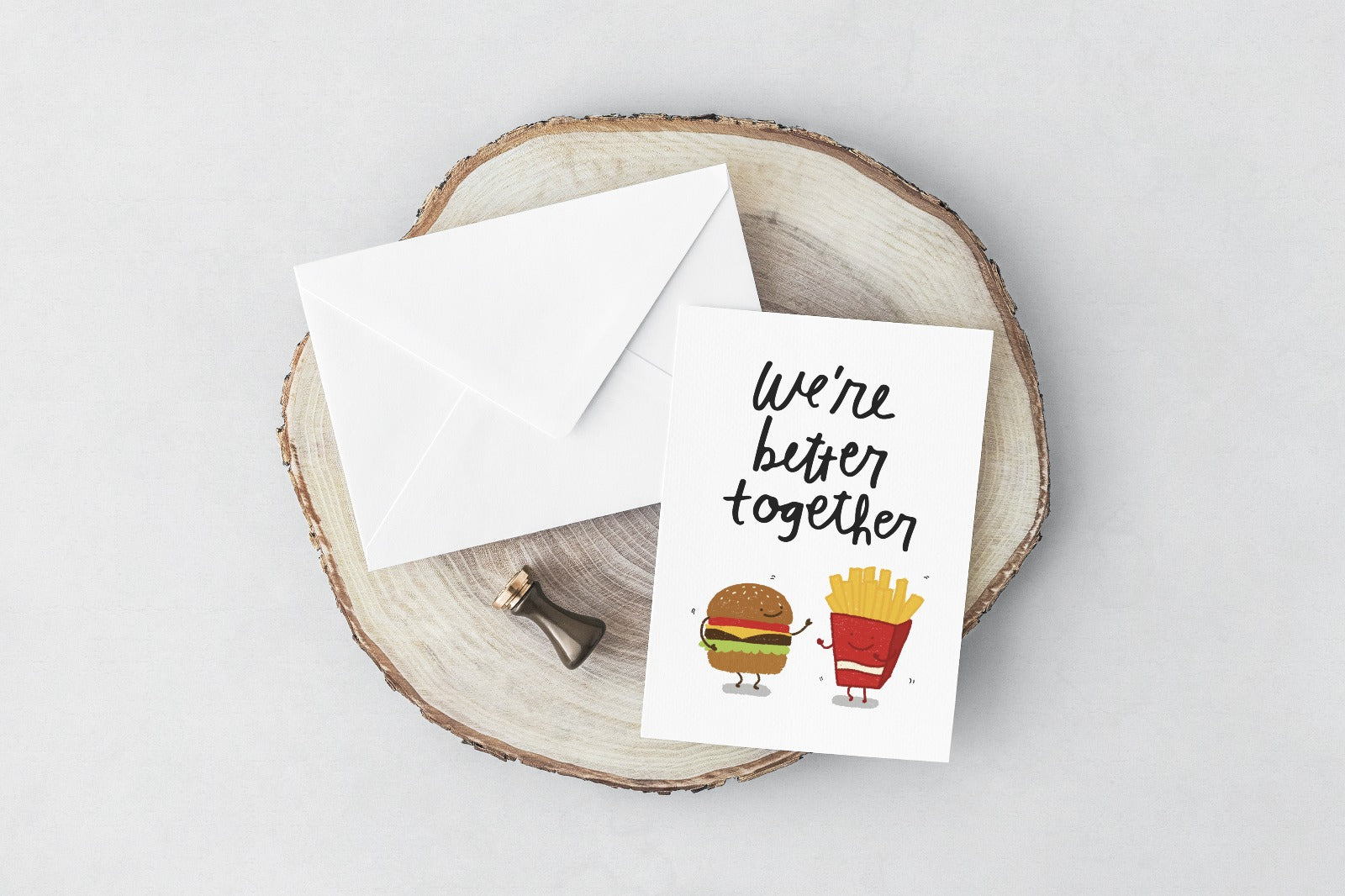 Burger Fries (Greeting Card) - LM