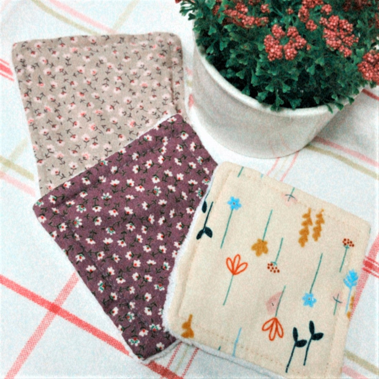 Facial Square (Pack of 5) - Flannel/Cotton - LM