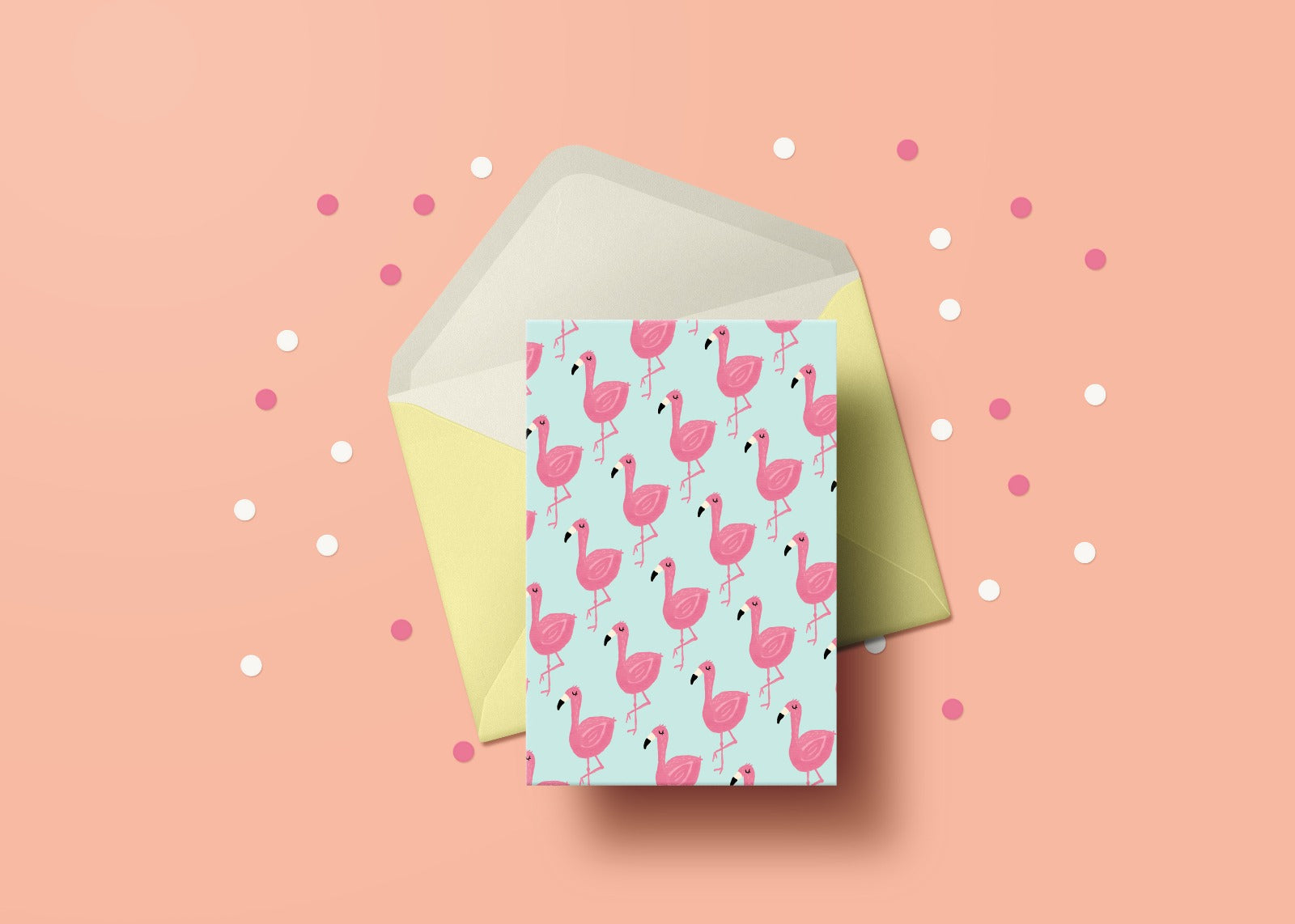 Flamingo (Greeting Card) - LM
