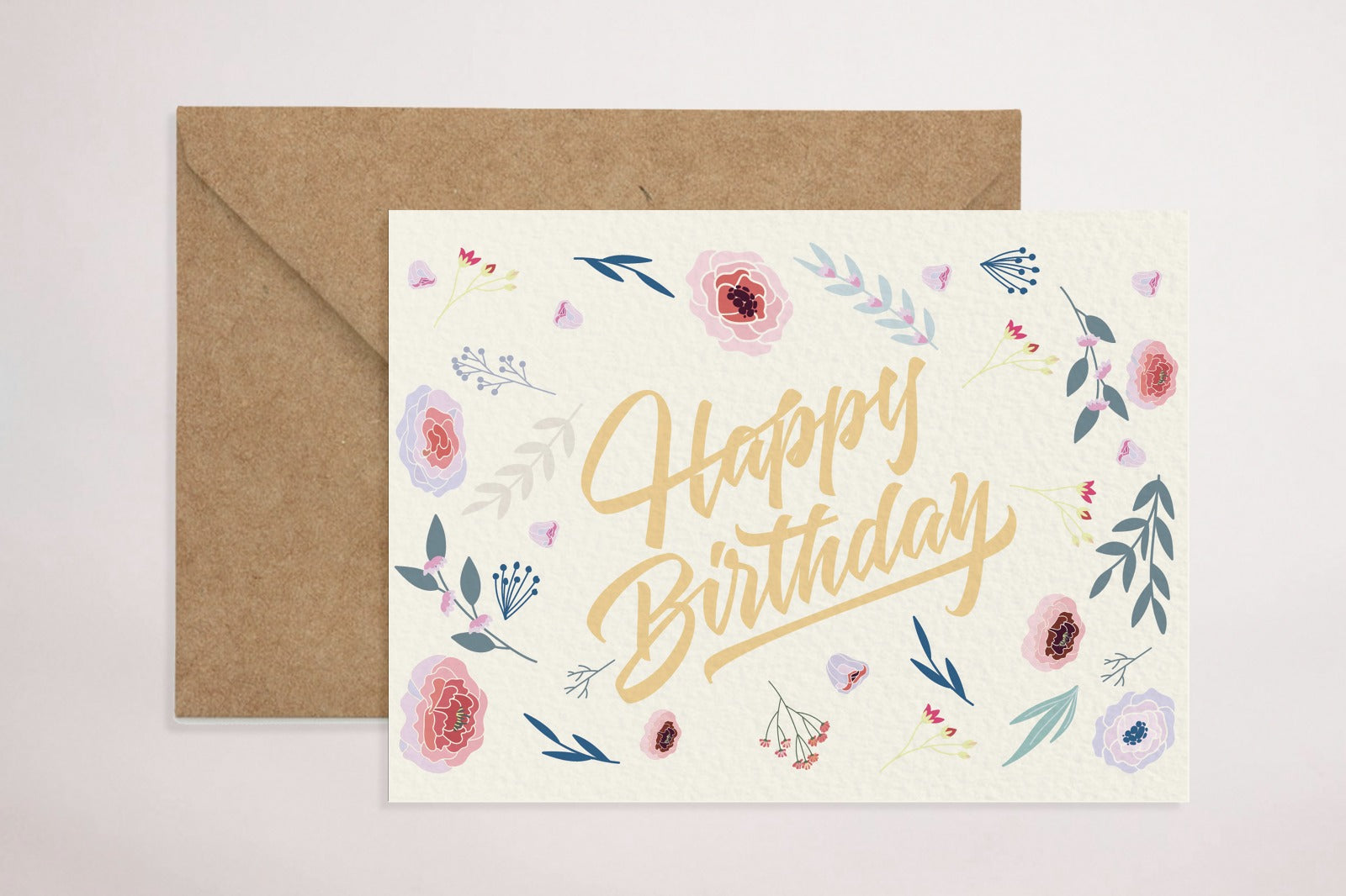 Happy Birthday - Floral (Greeting Card) - LM
