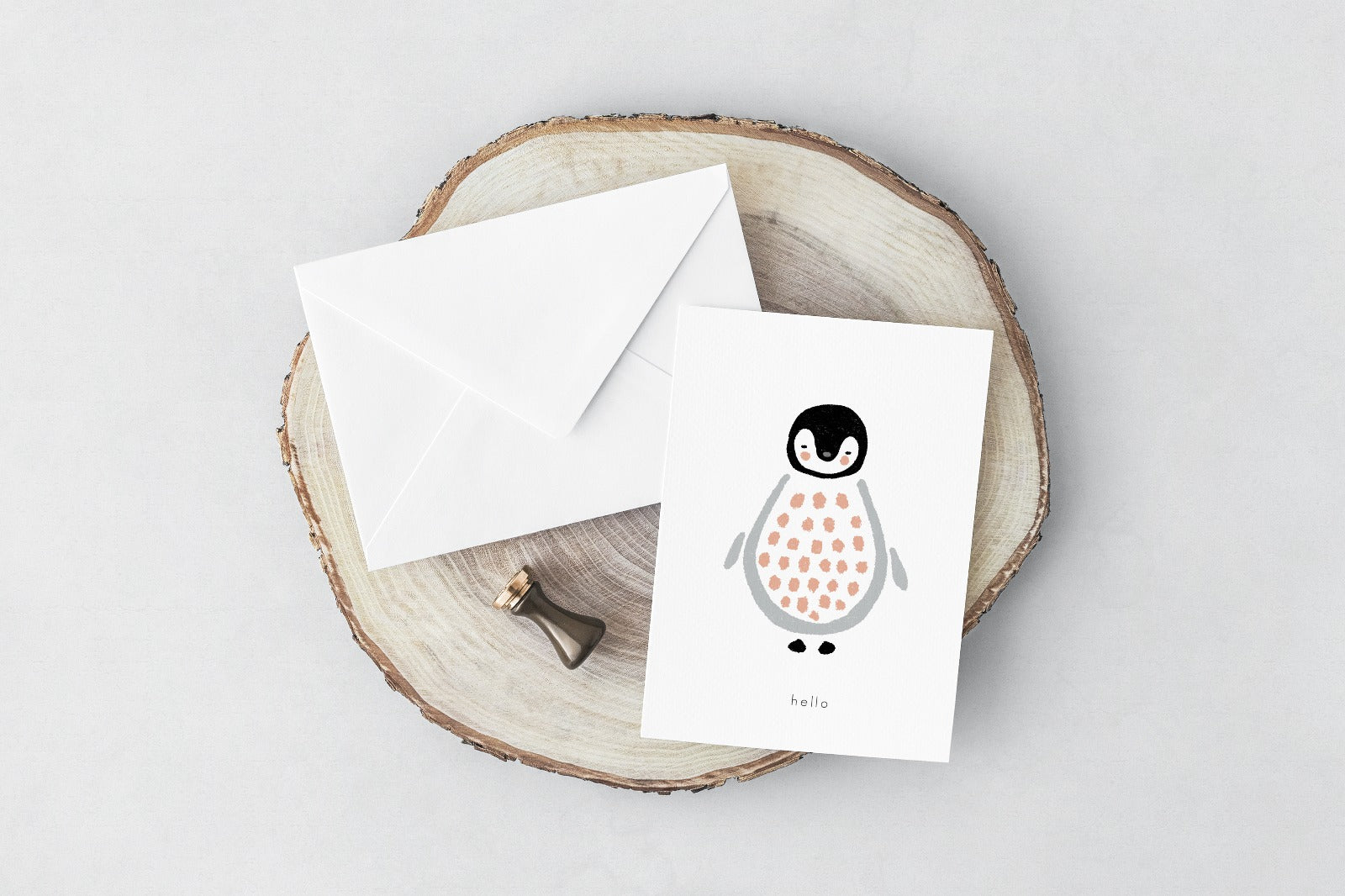 Hello Penguin (Greeting Card) - LM