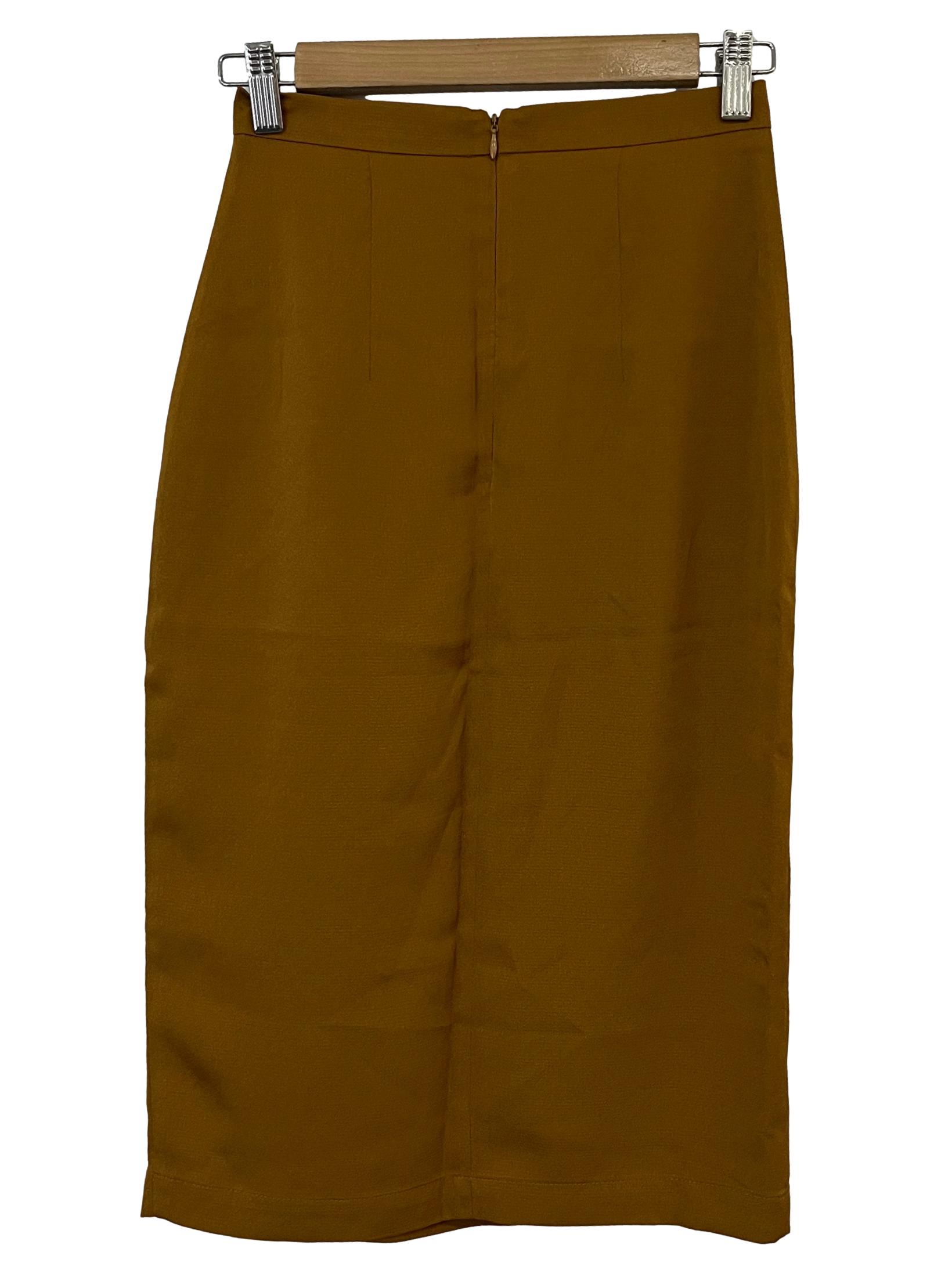 Burnt Orange Asymmetrical Skirt LB