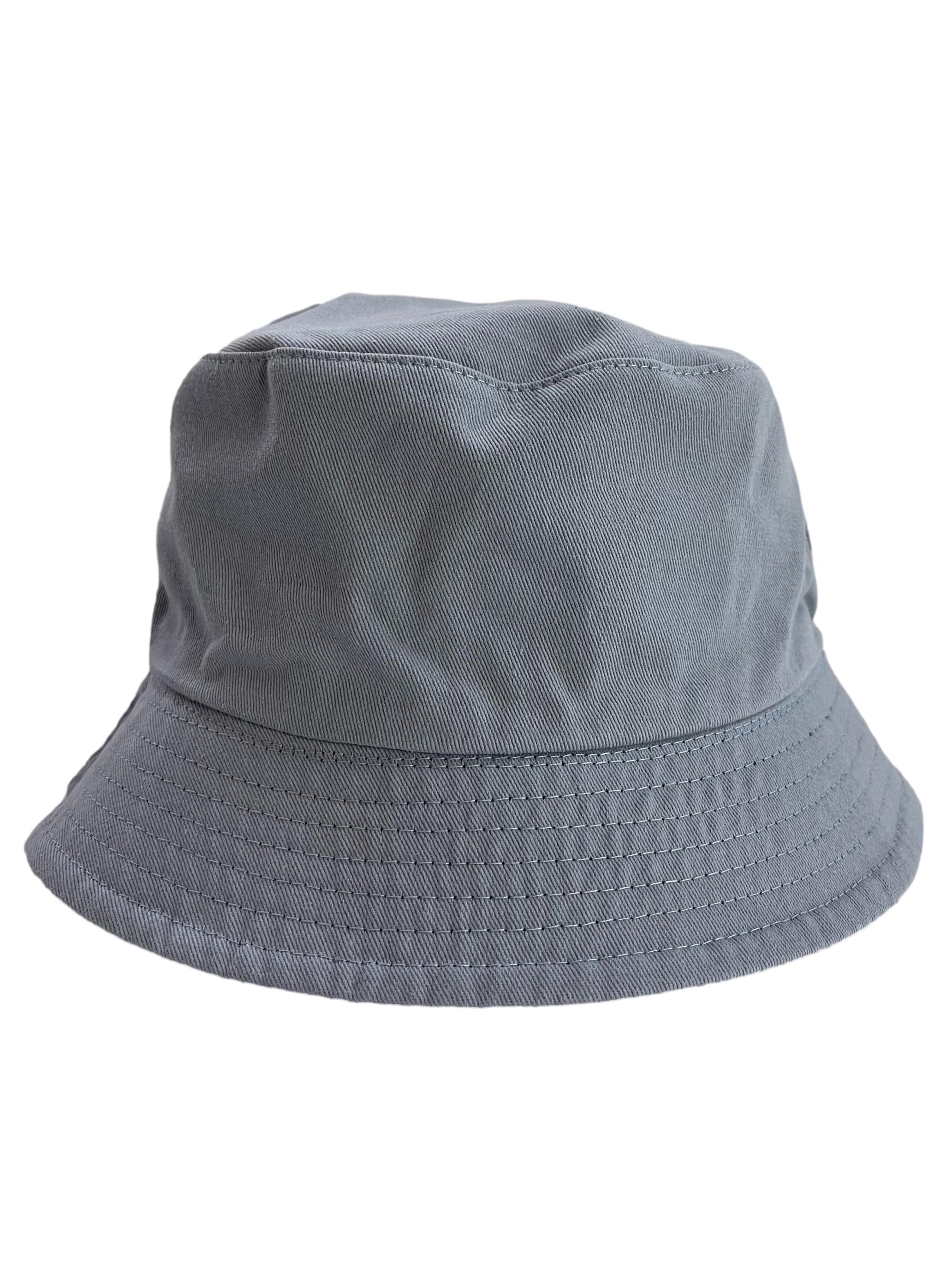 Pale Sky Blue and Black Reversible Bucket Bucket Hat