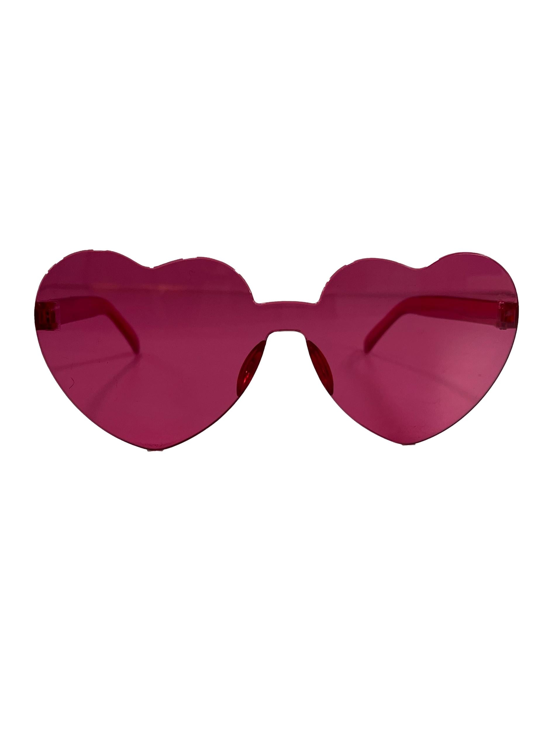 Fuchsia Heart-Shape Sunglasses