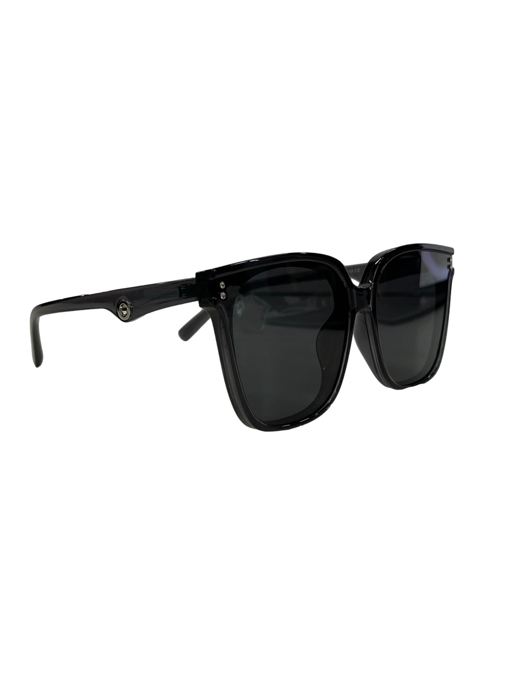 Black Oversized Square Frame Sunglasses