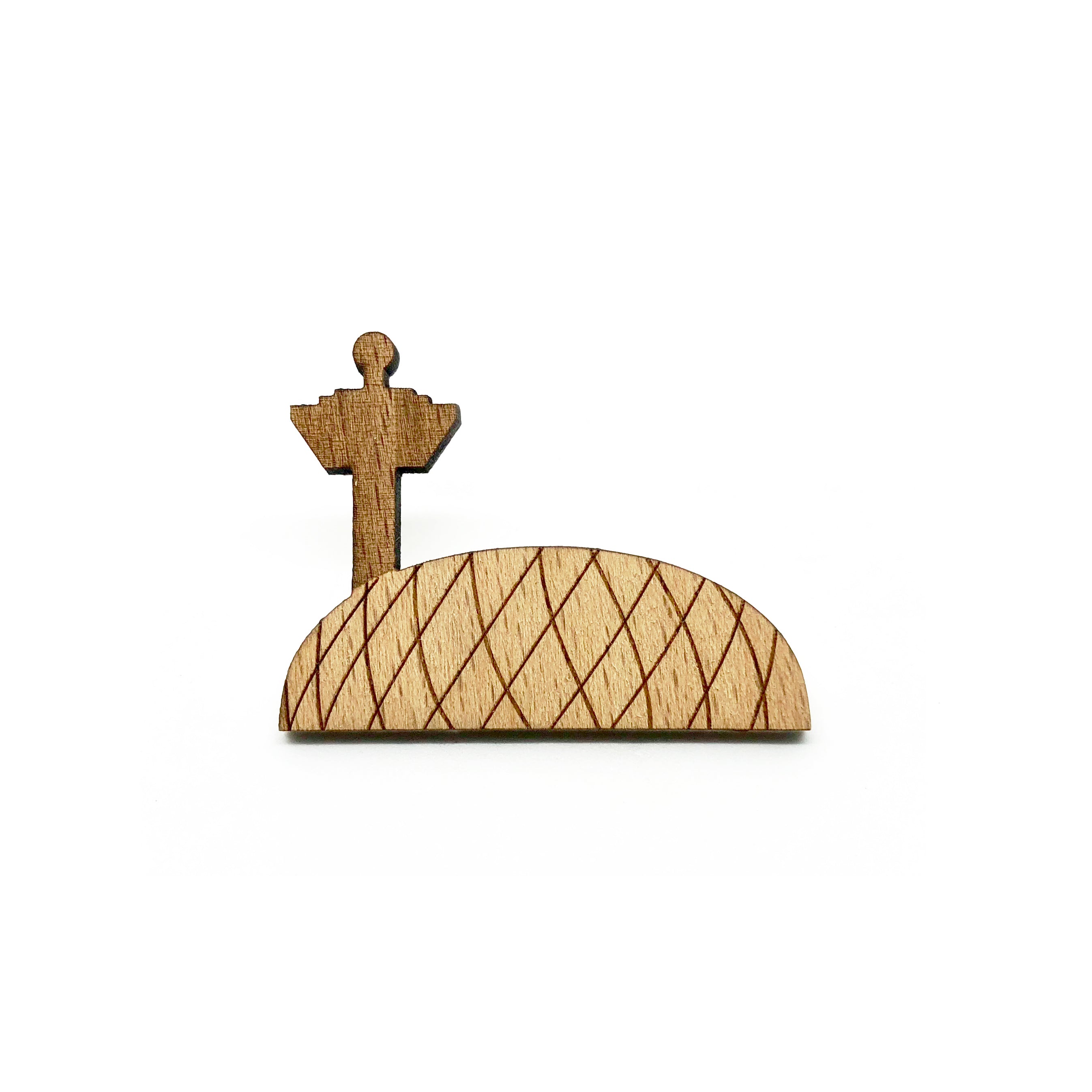 Jewel Changi Airport Wooden Brooch Pin - LM