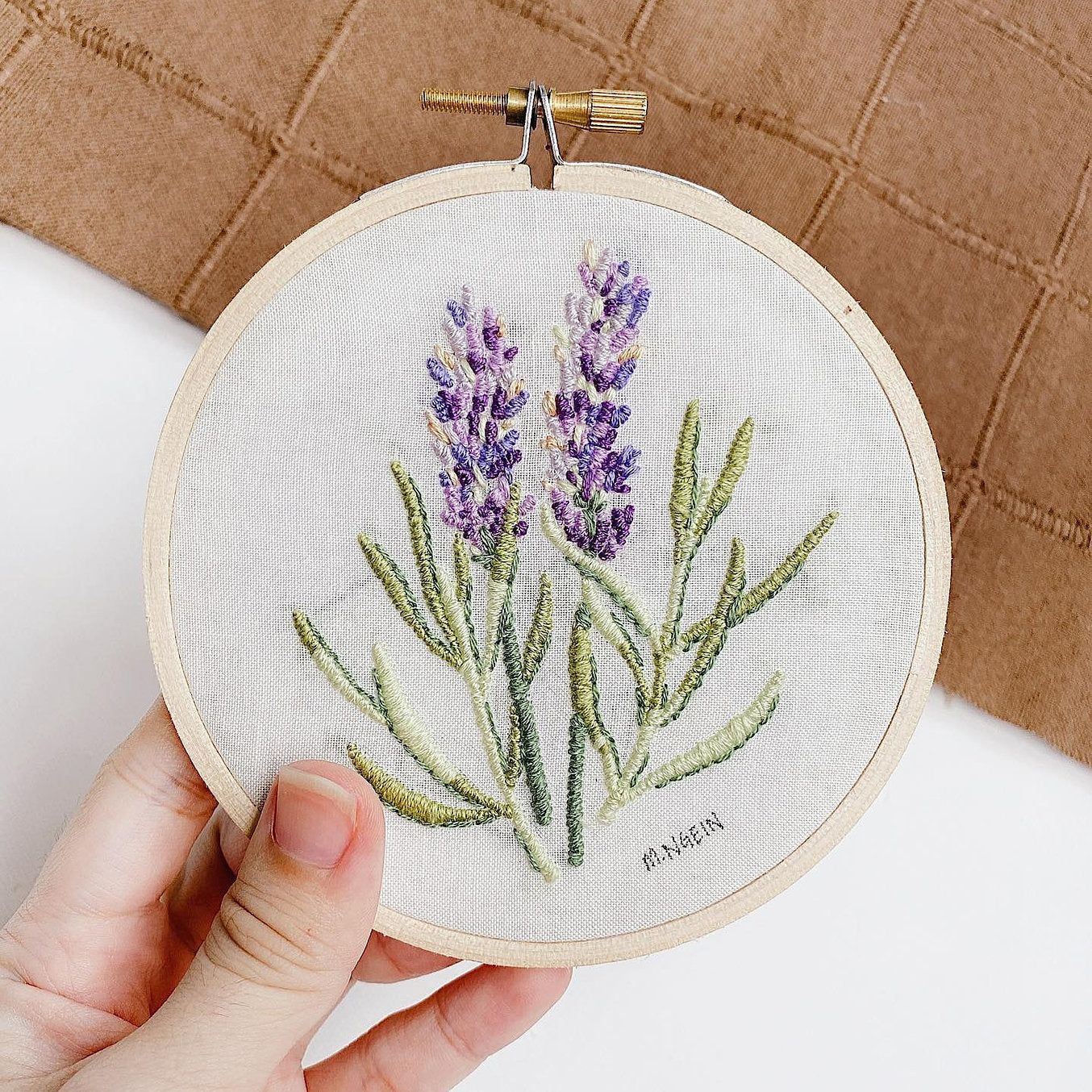 Lavender - Embroidery Hoop - LM