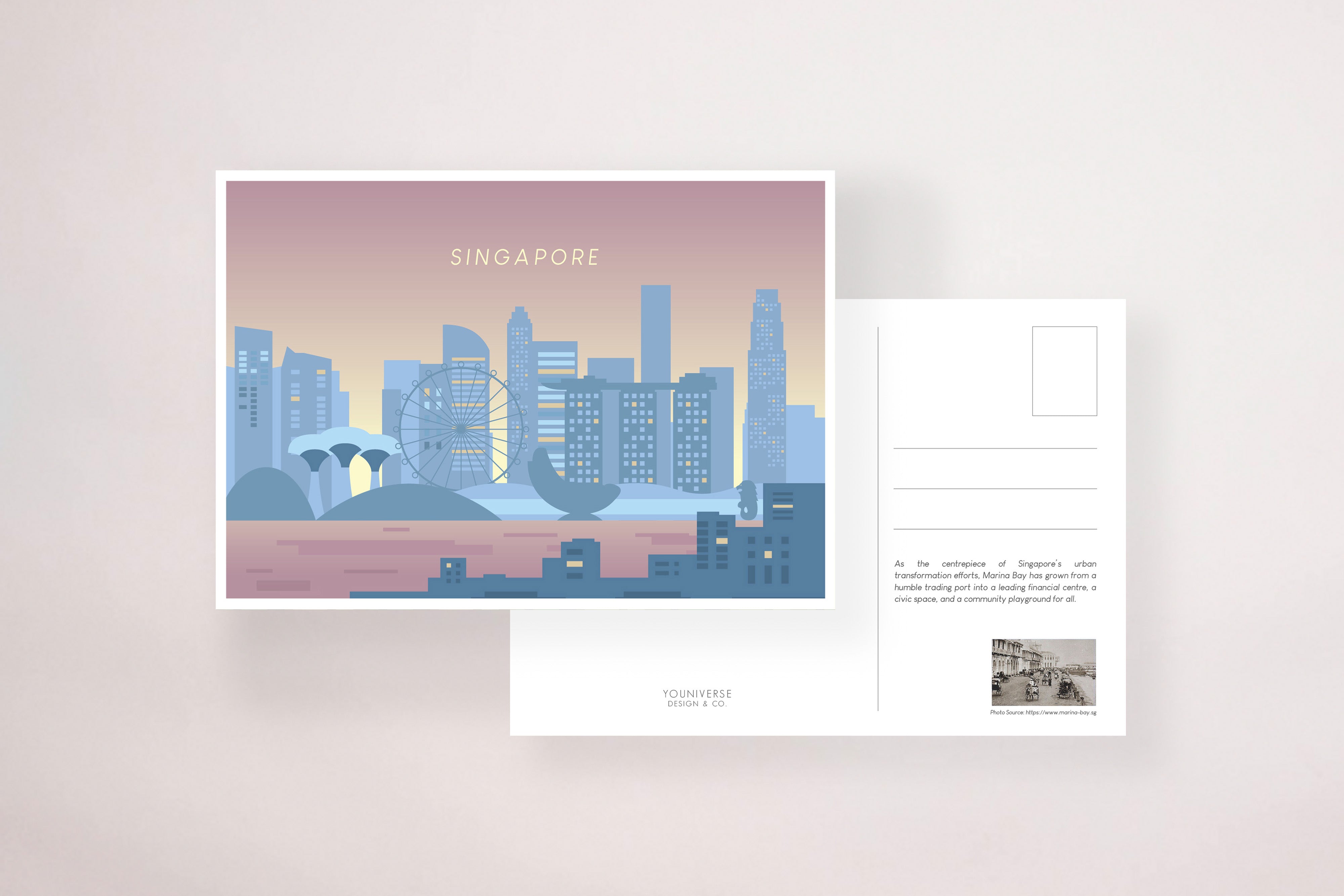 Marina Bay Sunset (Postcard) - LM