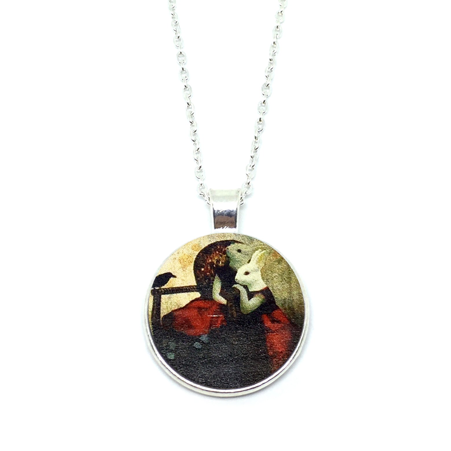 Mythical Rabbitgirls on Throne Necklace - LM