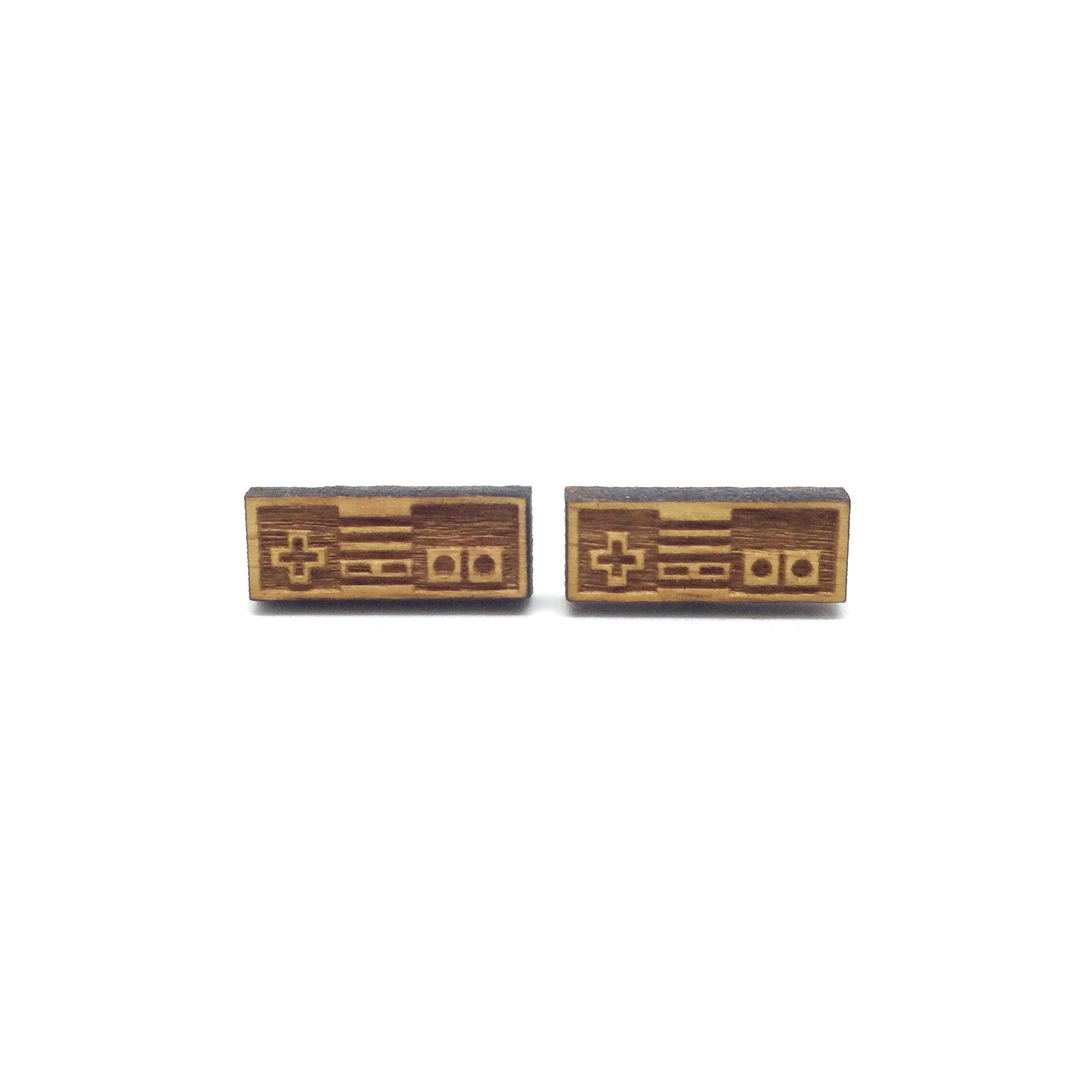 Nintendo Controller Laser Cut Wood Earrings - LM
