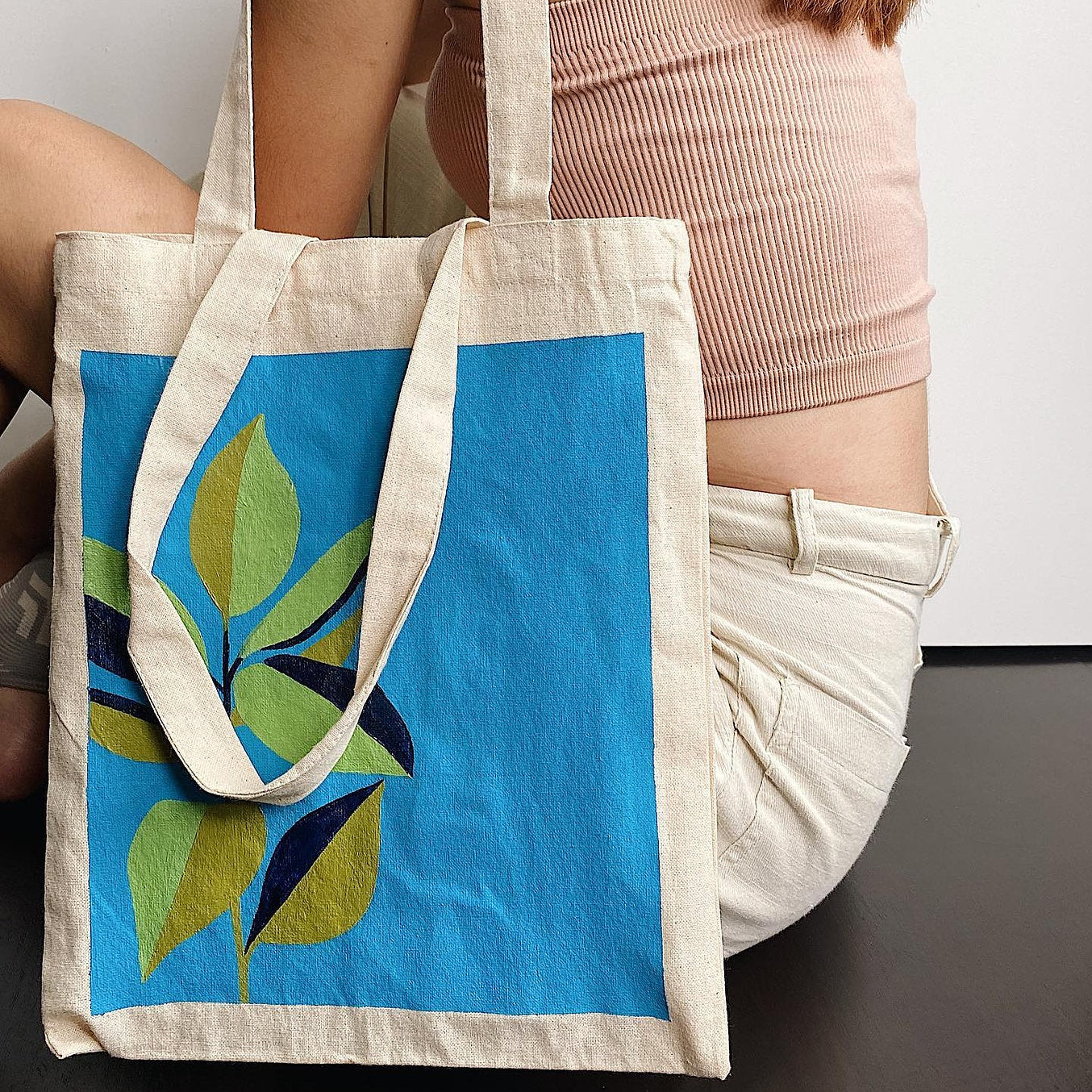 Plant II - Hand Painted Tote Bag - LM