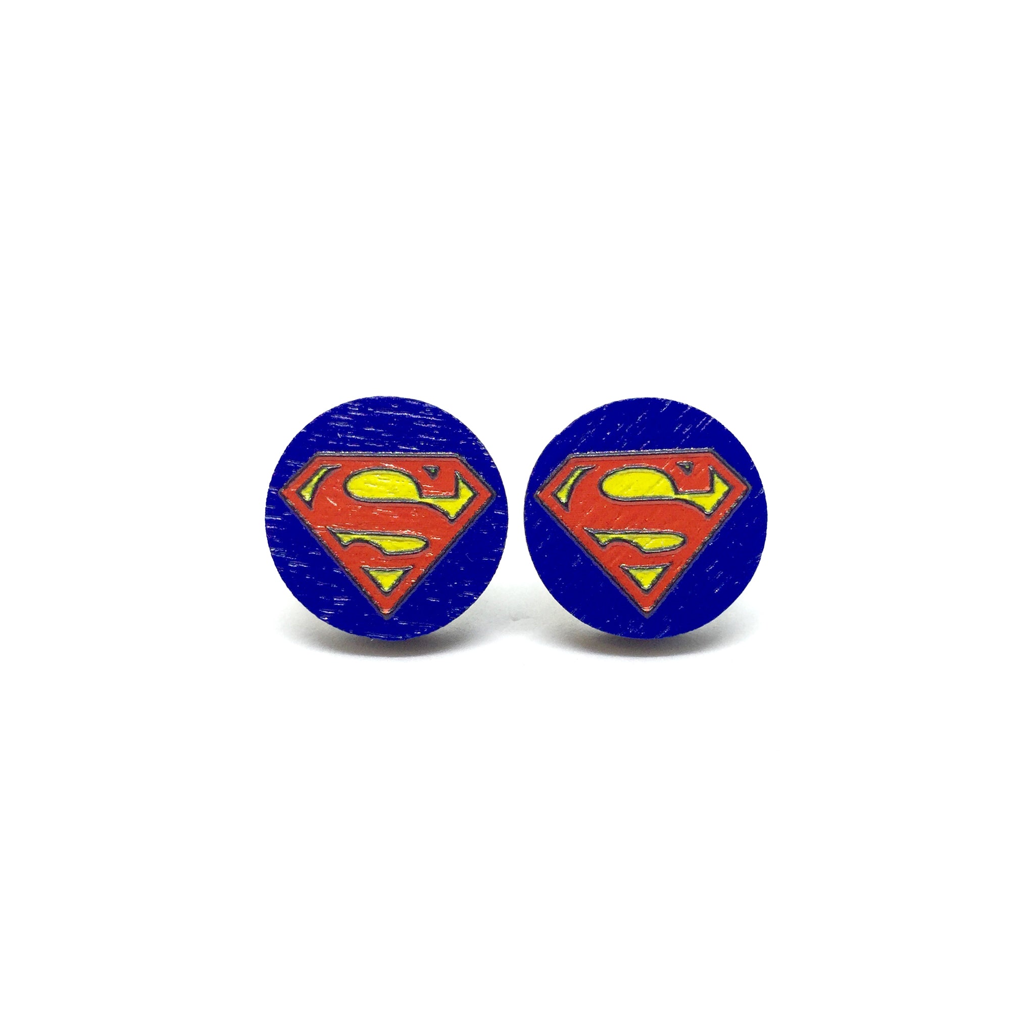 Superman Wooden Earrings