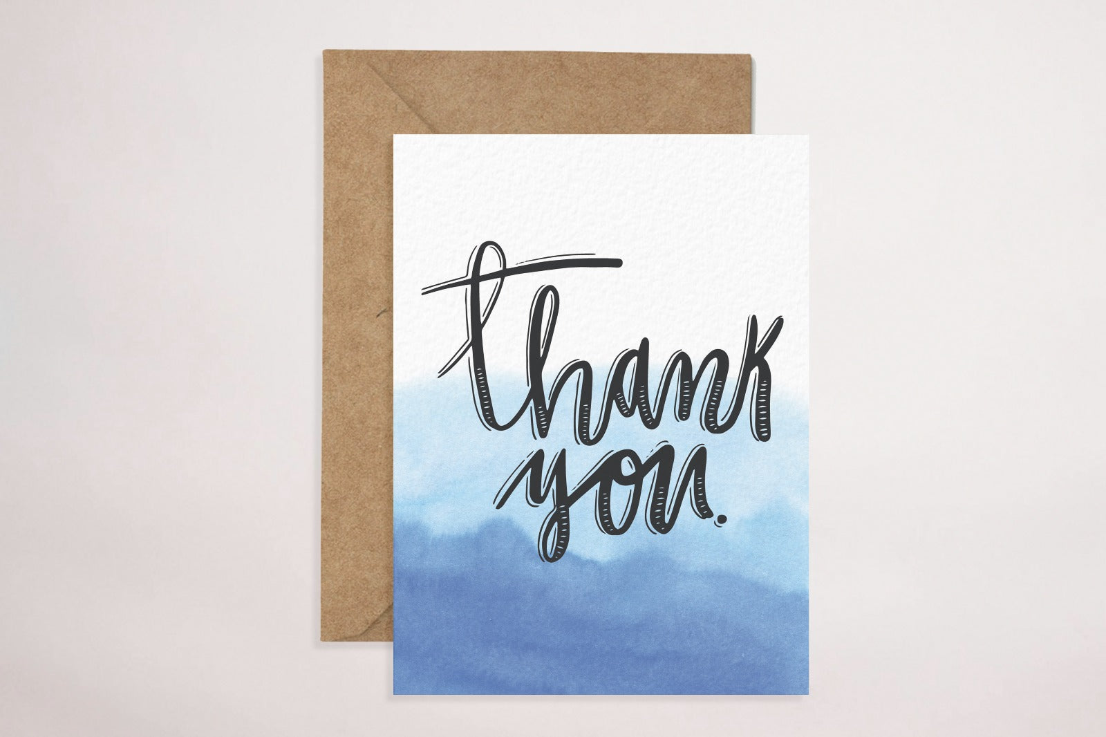 Thank You - Blue Waves (Greeting Card)