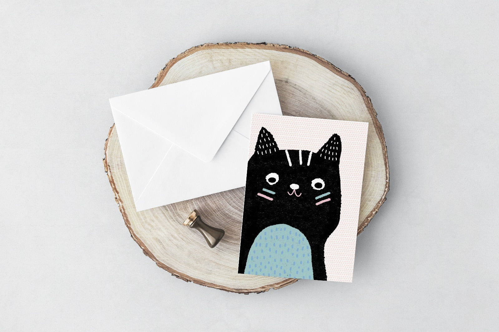 Tribal Cat (Greeting Card)