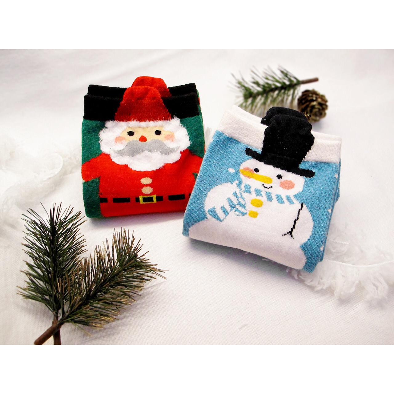 Socks Set B - Snowman-Santa Claus (Xmas Special)