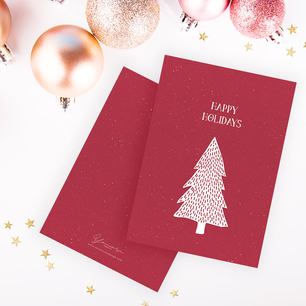 Xmas Red Tree (Greeting Card, Xmas Special)